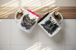 Gothic Quote mug wrap printable sublimation design Product Image 3