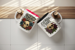 Gothic Quote mug wrap printable sublimation design Product Image 3