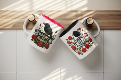 Gothic Quote mug wrap printable sublimation design Product Image 3