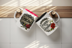 Gothic Quote mug wrap printable sublimation design Product Image 3