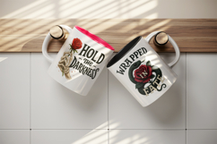 Gothic Quote mug wrap printable sublimation design Product Image 3