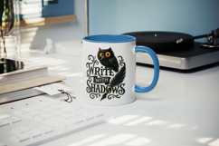 Gothic Quote mug wrap printable sublimation design Product Image 5