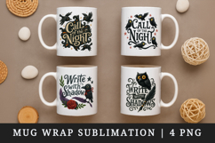 Gothic Quote mug wrap printable sublimation design Product Image 1