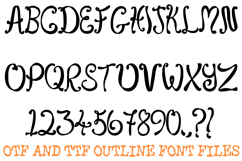 Gothic Ribbon Font Hand Drawn Swirly Lettering ABC OTF Type Product Image 2