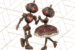 Gothic Robot Clipart, Victorian Steampunk Robot Clip Art Product Image 2