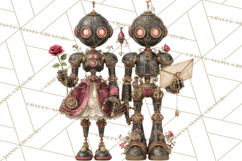 Gothic Robot Clipart, Victorian Steampunk Robot Clip Art Product Image 5