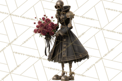 Gothic Robot Clipart, Victorian Steampunk Robot Clip Art Product Image 2