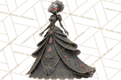 Gothic Robot Clipart, Victorian Steampunk Robot Clip Art Product Image 3