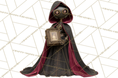 Gothic Robot Clipart, Victorian Steampunk Robot Clip Art Product Image 3