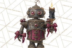 Gothic Robot Clipart, Victorian Steampunk Robot Clip Art Product Image 5