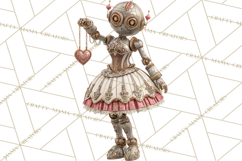 Gothic Robot Clipart, Victorian Steampunk Robot Clip Art Product Image 2