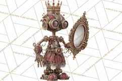 Gothic Robot Clipart, Victorian Steampunk Robot Clip Art Product Image 3