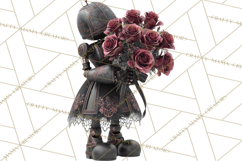 Gothic Robot Clipart, Victorian Steampunk Robot Clip Art Product Image 2