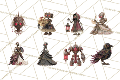 Gothic Robot Clipart, Victorian Steampunk Robot Clip Art Product Image 5