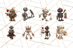Gothic Robot Clipart, Victorian Steampunk Robot Clip Art Product Image 4
