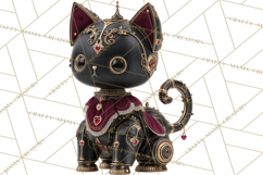 Gothic Robot Clipart, Victorian Steampunk Robot Clip Art Product Image 3