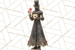 Gothic Robot Clipart, Victorian Steampunk Robot Clip Art Product Image 4