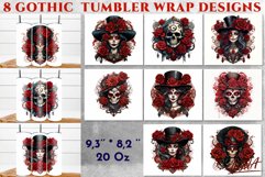 3d halloween tumbler wrap bundle / gothic illustrations PNG Product Image 1