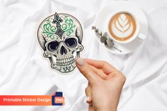 Gothic Skull Sticker, Gothic Skull Vinyl Sticker Product Image 1