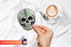 Gothic Skull Sticker, Gothic Skull Vinyl Sticker Product Image 1