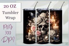 Enhance your Halloween celebration with our Gothic Skull Tumbler Wrap. Featuring a moody, gothic design, this high-quality wrap transforms your drinks into striking decor. Perfect for creating an eerie atmosphere at your Halloween events.
