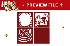 Gothic Stag Forest Scene 3D Cut Files Product Image 2