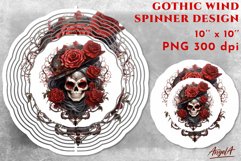 Woman skull sublimation / 3d wind spinner design / gothic Product Image 1