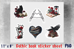 Gothic book stickers Stickers sheet magic Skeleton hands Product Image 1