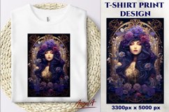 Gothic Floral Tarot card sublimation bundle, skull, flowers Product Image 13