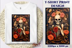Gothic Floral Tarot card sublimation bundle, skull, flowers Product Image 14