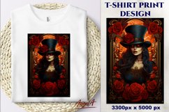 Gothic Floral Tarot card sublimation bundle, skull, flowers Product Image 17