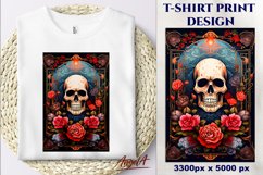 Gothic Floral Tarot card sublimation bundle, skull, flowers Product Image 16