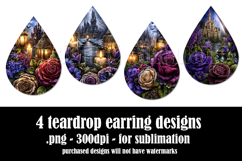 Gothic Teardrop Earrings, Gothic Earring Designs, s10 Product Image 2