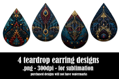 Gothic Teardrop Earrings, Gothic Earring Designs, s11 Product Image 2