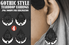 Gothic Teardrop Earrings, Gothic Earring Designs, s15 Product Image 1