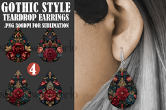 Gothic Teardrop Earrings, Gothic Earring Designs, s18 Product Image 1