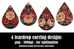 Gothic Teardrop Earrings, Gothic Earring Designs, s20 Product Image 2