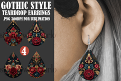 Gothic Teardrop Earrings, Gothic Earring Designs, s21 Product Image 1