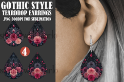 Gothic Teardrop Earrings, Gothic Earring Designs, s22 Product Image 1