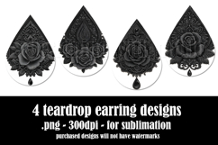 Gothic Teardrop Earrings, Gothic Earring Designs, s23 Product Image 2