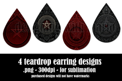 Gothic Teardrop Earrings, Gothic Earring Designs, s25 Product Image 2