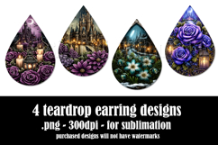 Gothic Teardrop Earrings, Gothic Earring Designs, s3 Product Image 2