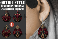 Gothic Teardrop Earrings, Gothic Earring Designs, s36 Product Image 1