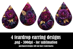 Gothic Teardrop Earrings, Gothic Earring Designs, s39 Product Image 2