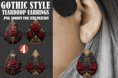 Gothic Teardrop Earrings, Gothic Earring Designs, s40 Product Image 1
