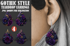 Gothic Teardrop Earrings, Gothic Earring Designs, s43 Product Image 1