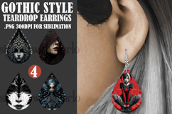 Gothic Teardrop Earrings, Gothic Earring Designs, s48 Product Image 1
