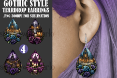 Gothic Teardrop Earrings, Gothic Earring Designs, s5 Product Image 1