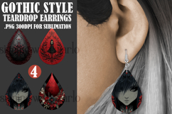 Gothic Teardrop Earrings, Gothic Earring Designs, s51 Product Image 1