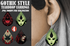 Gothic Teardrop Earrings, Gothic Earring Designs, s52 Product Image 1